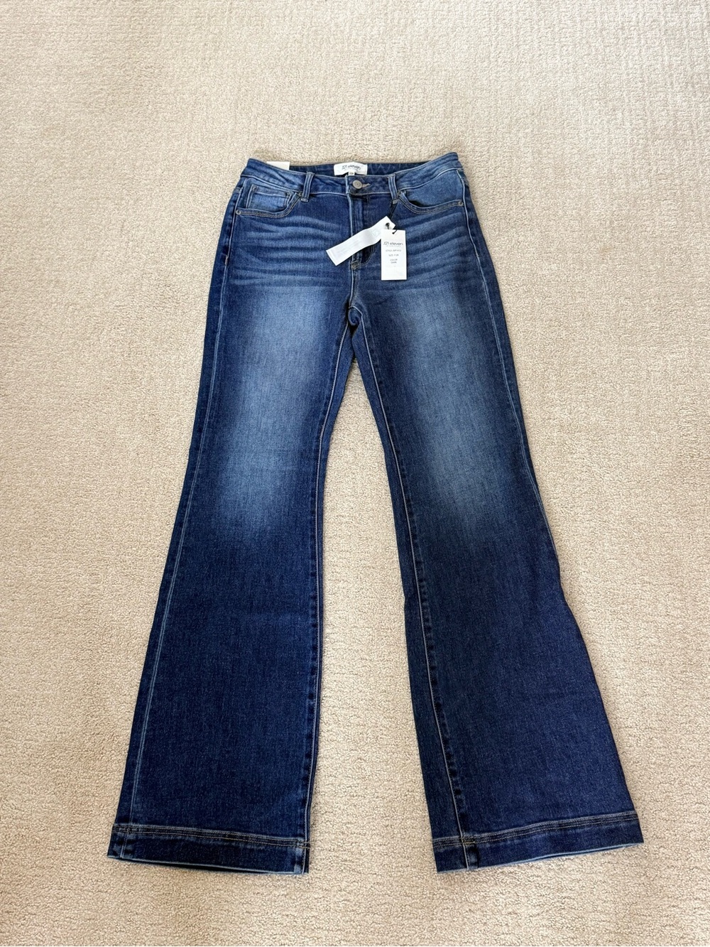 Eleven by Risen Denim Dark Blue Women's Flared Jeans
